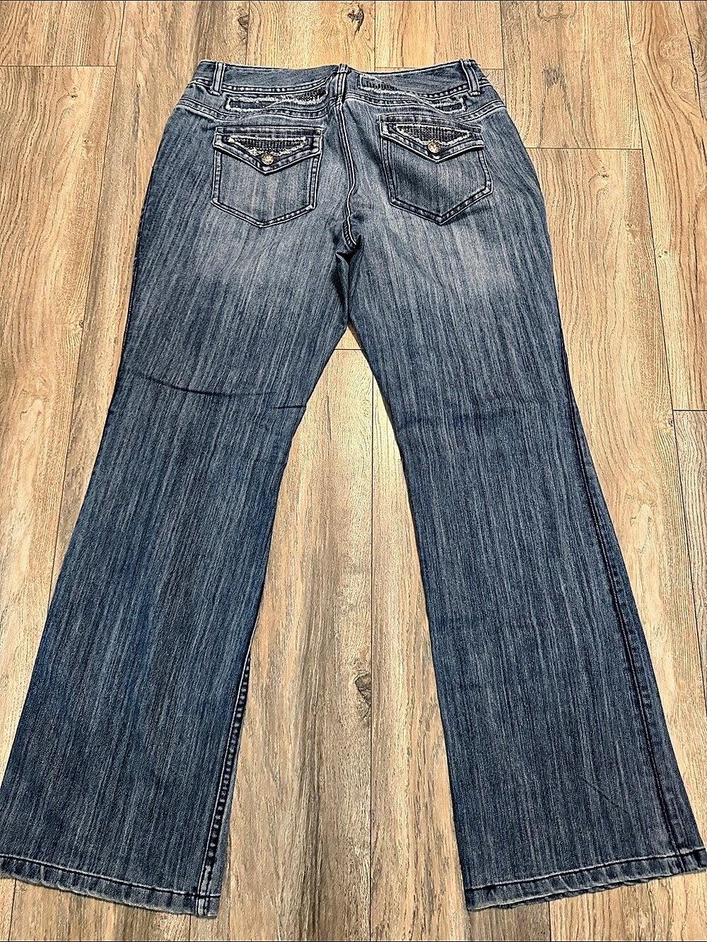 INC International Concepts Curvy Fit Boot Leg Jeans Blue Waist 10